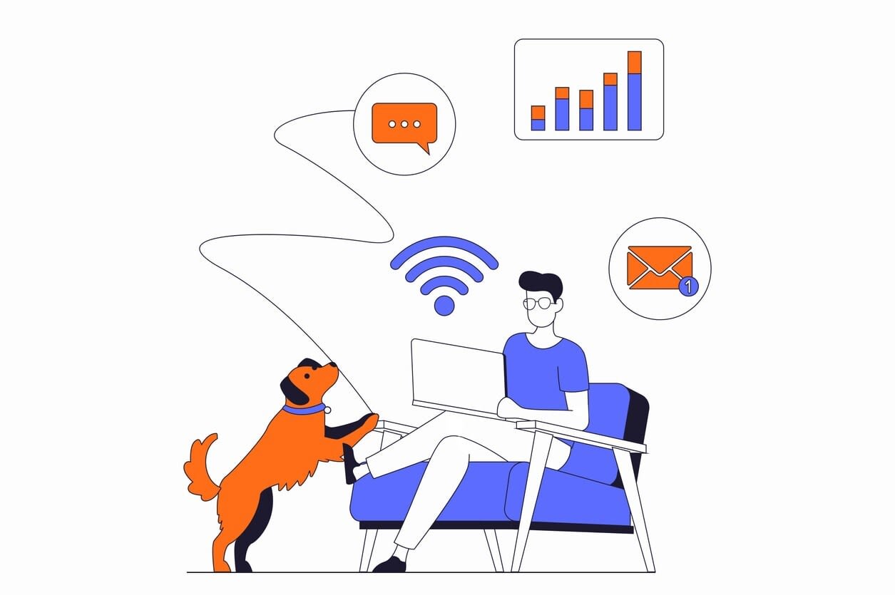 A visual representation of common challenges faced by virtual teams.