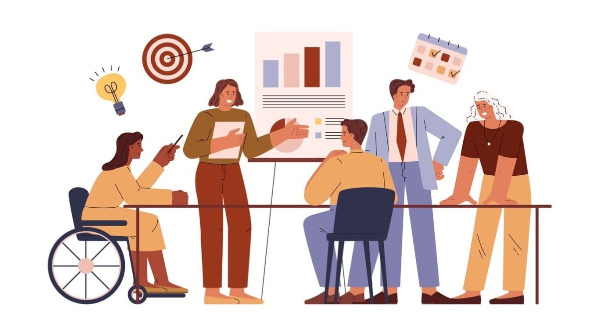 A remote team participating in a virtual daily standup meeting.