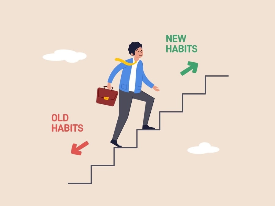 Examples of habit stacking in daily routines.