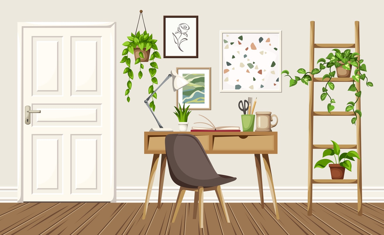 Scandinavian room interior design.
