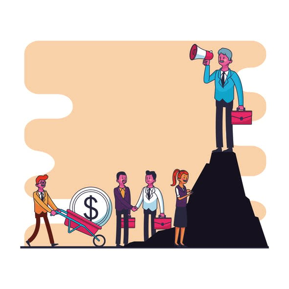 Business and people cartoons stock illustration