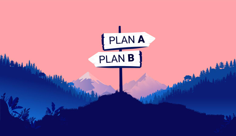 Life plan A and B stock illustration