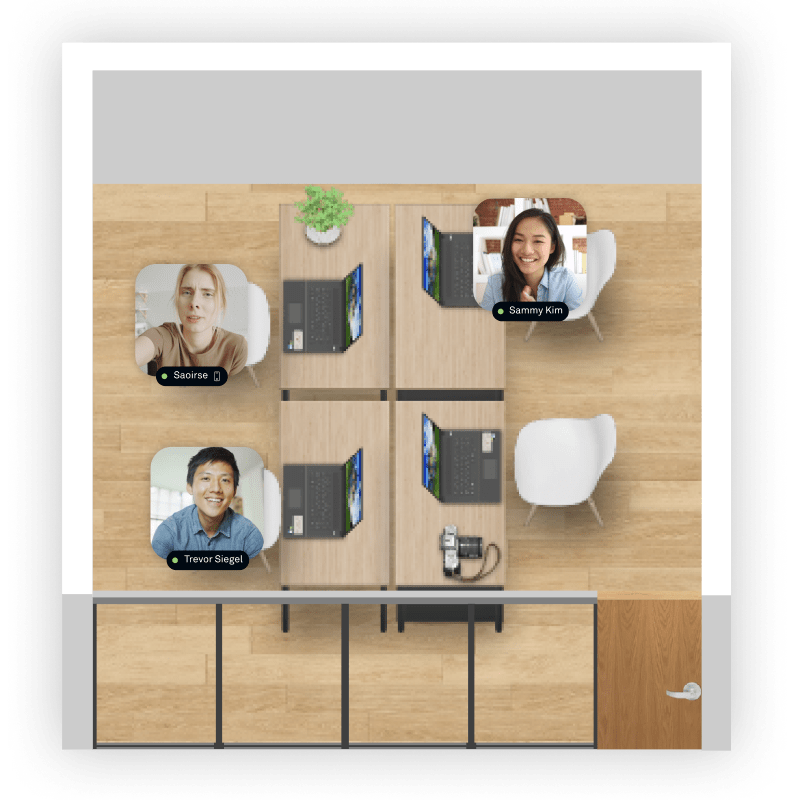 Room audio creates private virtual offices for teams to work from