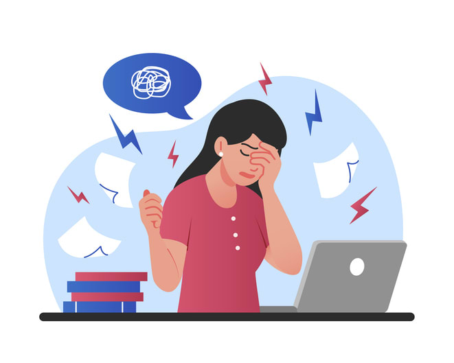 Stress at work stock illustration