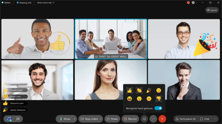 Webex video conferencing