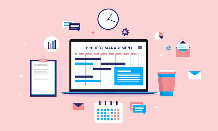 Project management stock illustration