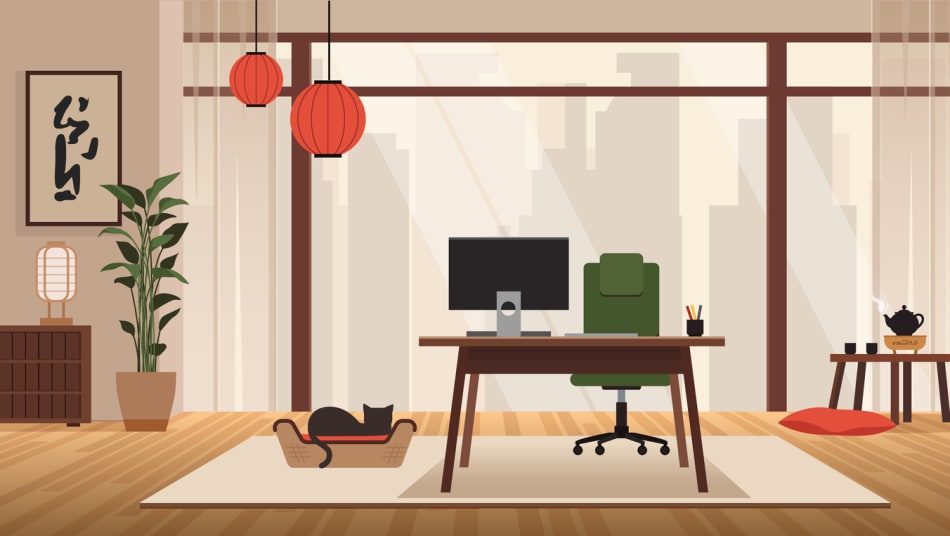 Preview image for post: Feng Shui Office Guide 2025: Layout, Desk Position & Home Office Tips